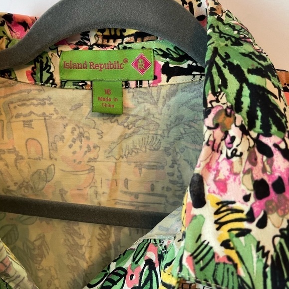 Button front cotton sleeveless dress - Picture 3 of 5